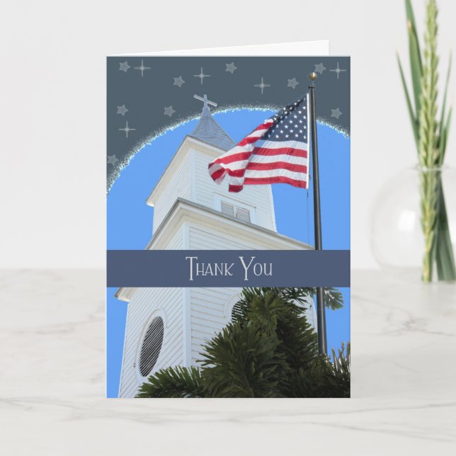 Thank You Card for Service to Country Religious (Front)