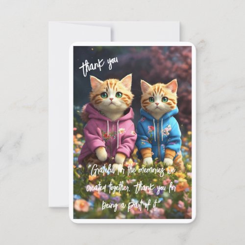 Thank you card for sharing experience