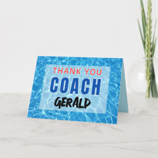 Thank You Card for Swim Coach
