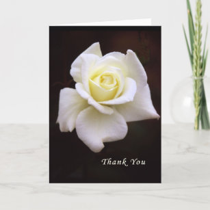 Red and White Floral Funeral Thank You Cards with Envelopes – Rella Paper