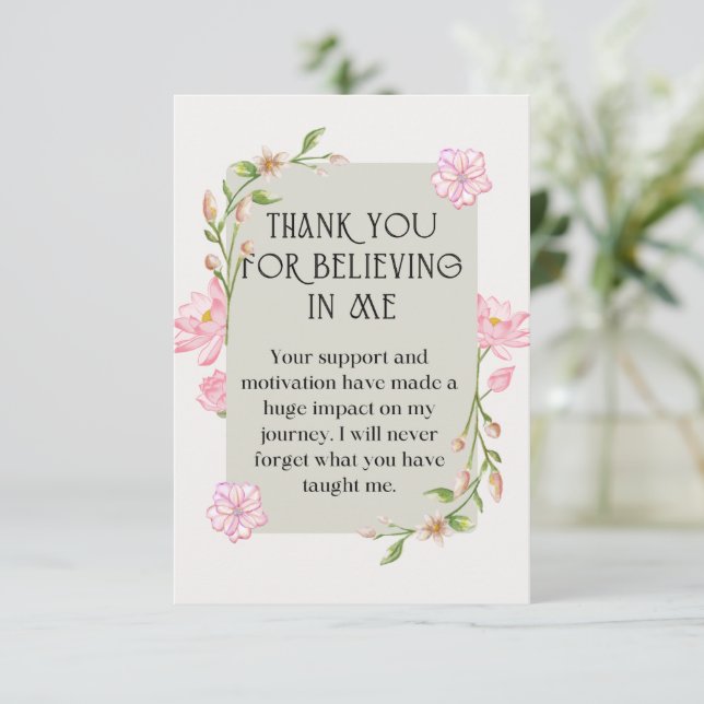 thank you card for teachers (Standing Front)