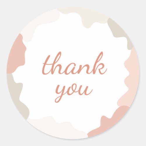 thank you card for the customer classic round sticker