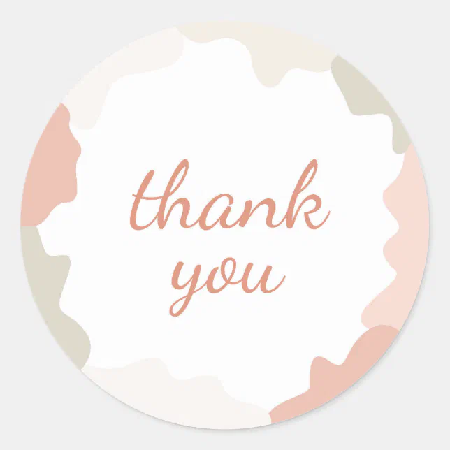 Thank You Card For The Customer Classic Round Sticker 