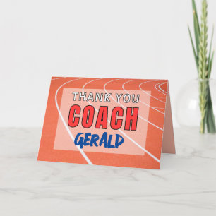 Thank You Card for Track Coach
