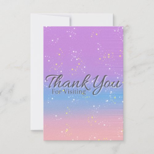 Thank You card for visiting