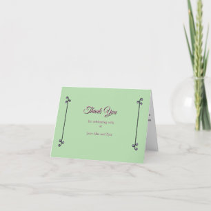 Thank you card for wedding guest