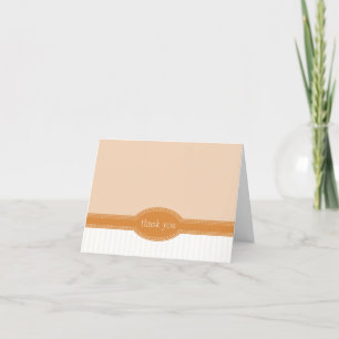 Thank You Card for Wedding or Shower, Orange
