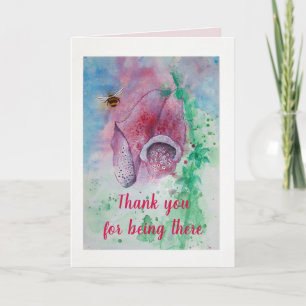 Thank you card, Foxglove and Bee