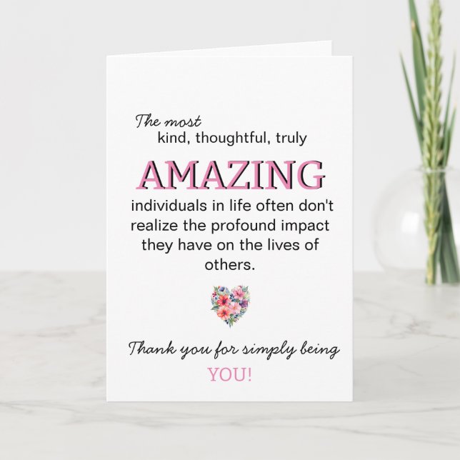  Thank You Card, Friend Thank You Card, gift card (Front)