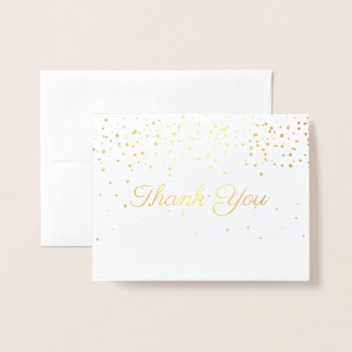 Thank You Card Gold Foiled