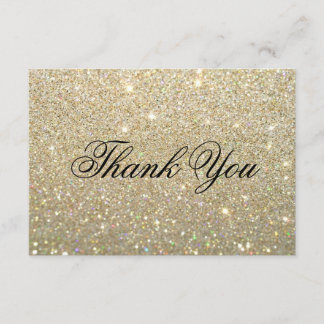 Thank You Card - Gold Glit Fab