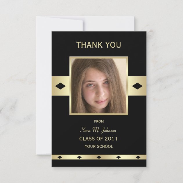 Thank You Card Graduation Flat Invitation Card