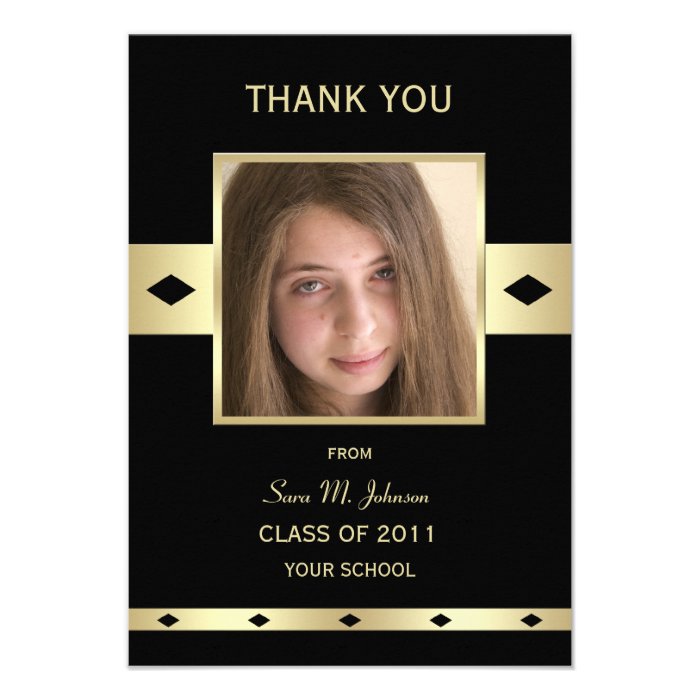 Thank You Card Graduation    Flat Invitation Card Custom Invitation