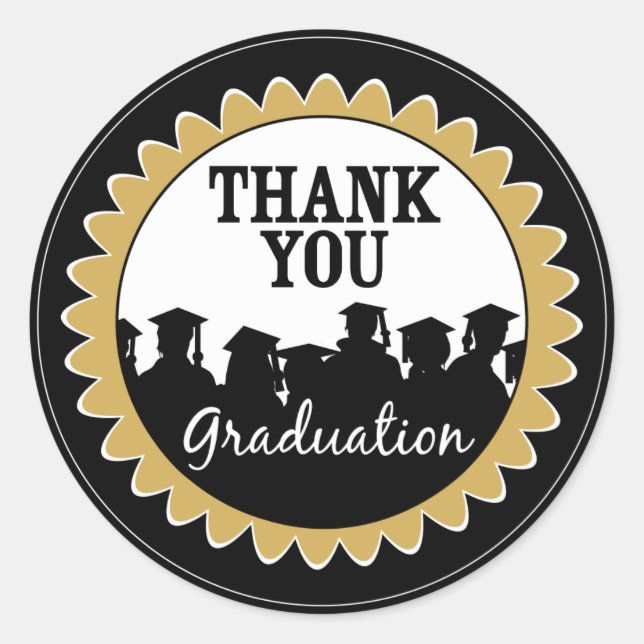 Thank-You Card Graduation Seal {black} (Front)