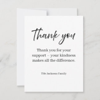 Thank You Card – Grateful Support Appreciation