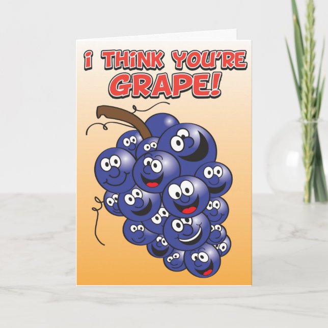 Thank You Card - I think you're GRAPE! (Front)
