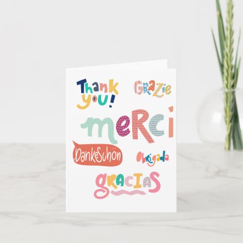 Thank You Card in Many Languages 