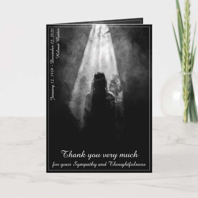 Thank You Card Into the light - goodbye my dear (Front)