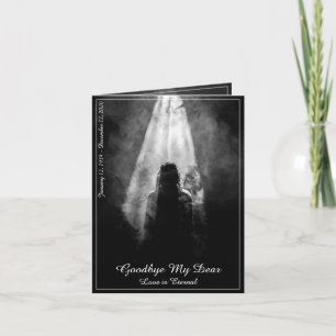 Thank You Card Into the light - goodbye my dear
