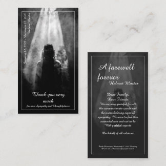 Thank You Card Into the light - goodbye my dear
