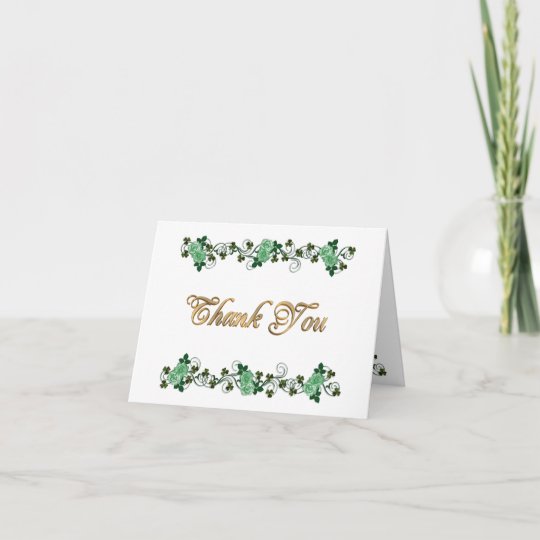 Thank you card Irish theme Celtic cross