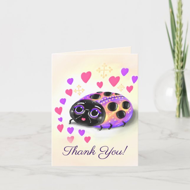 Thank You Card (ladybug) (Front)