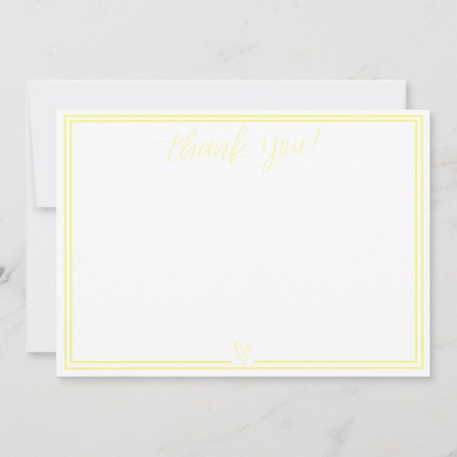 Thank You Card (Light Yellow) (Front)