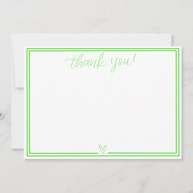 Thank You Card (Lime Green) (Front)