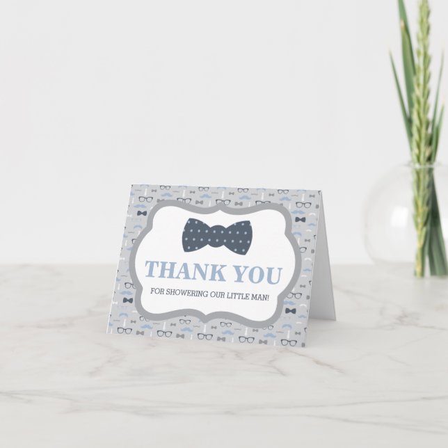 Thank You Card, Little Man, Bow Tie (Front)
