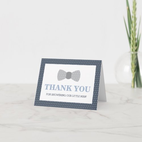 Thank You Card Little Man Bow Tie