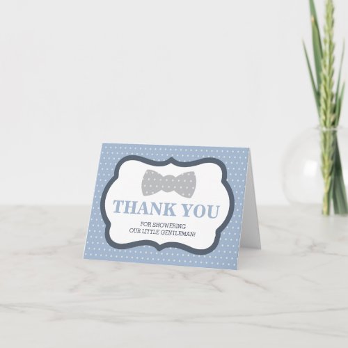 Thank You Card Little Man Bow Tie