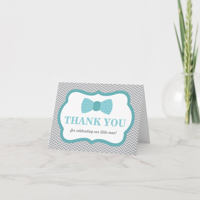 Thank You Card, Little Man, Bow Tie (Front)