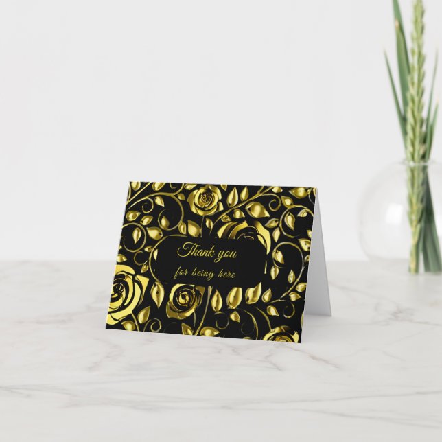 Thank you card-Midnight Elegance collection Card (Front)