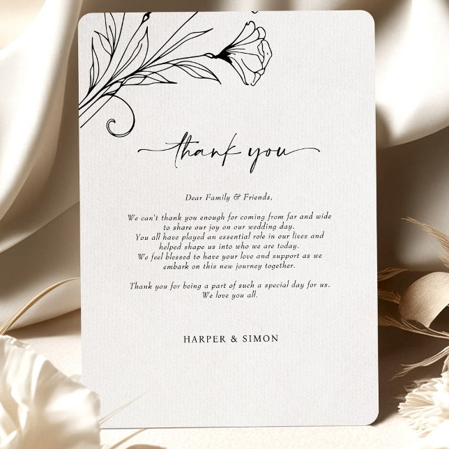 Thank You Card Minimalist Elegant Script Info (Creator Uploaded)