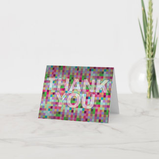 Thank You Card Modern Color Pixelation