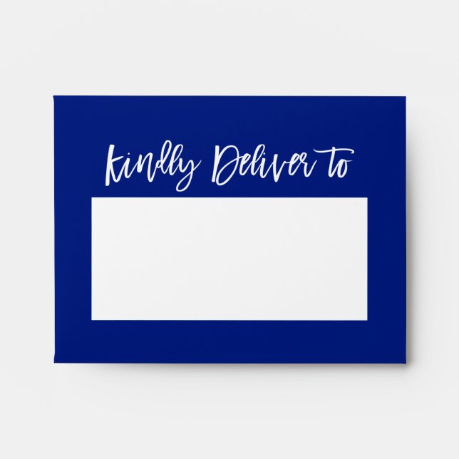 THANK YOU CARD modern simple dark blue watercolor Envelope (Front)