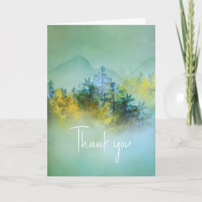 Thank You Card Mountain Pines Landscape Art  (Front)