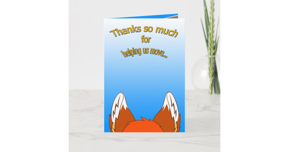 Thank You Card (Moving) | Zazzle