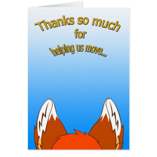 Thank You Card (Moving) | Zazzle