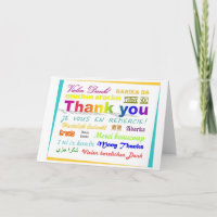 Thank You card - multilingual