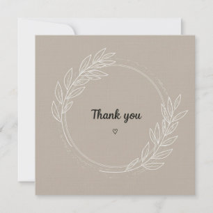 Thank you card - Natural