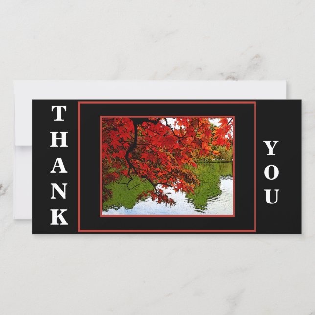 Thank You Card Pack of 10 - Autumn Scene (Front)