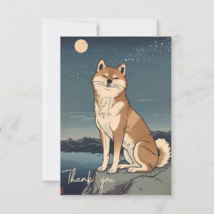 Thank You Card – Peaceful Shiba Moon
