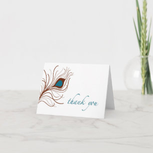 thank you card {peacock feather}