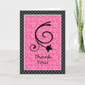 Thank You Card Pink and Black