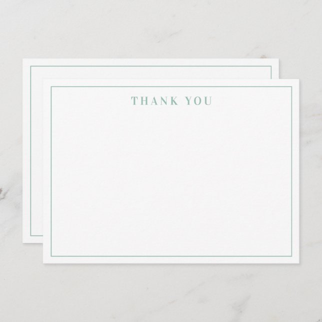 Thank You Card Pink Traditional (Front/Back)