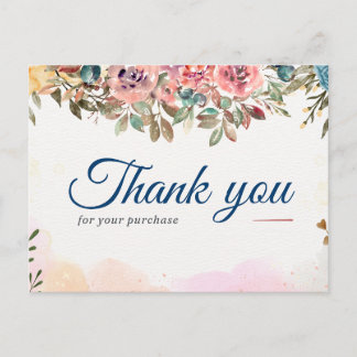 Thank you card post card