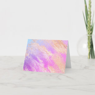 Thank You Card Pretty Pink Marble Design 