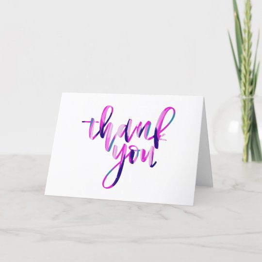 Thank You Card - Purple and Pink Gradient | Zazzle.com