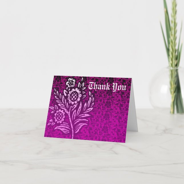 Thank You Card Purple Flower (Front)
